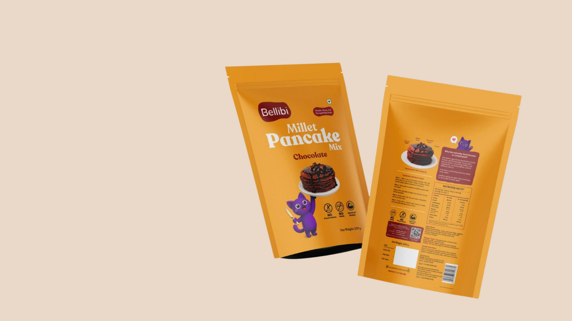 Bellibi Chocolate Millet Pancake Mix