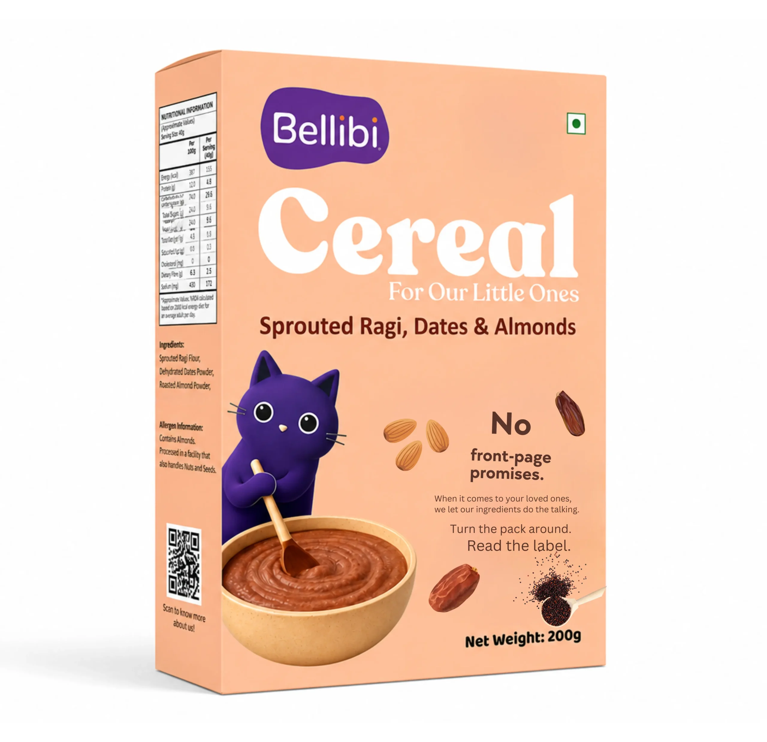 Sprouted Ragi Almond & Dates Cereal