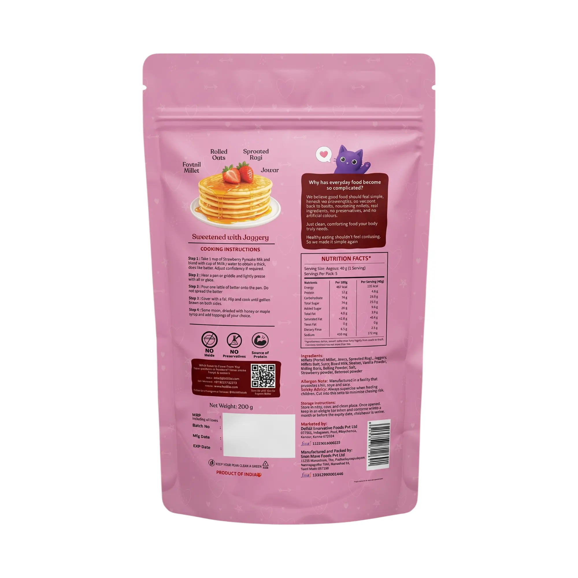 Millet Pancake Mix - Strawberry - Image 2