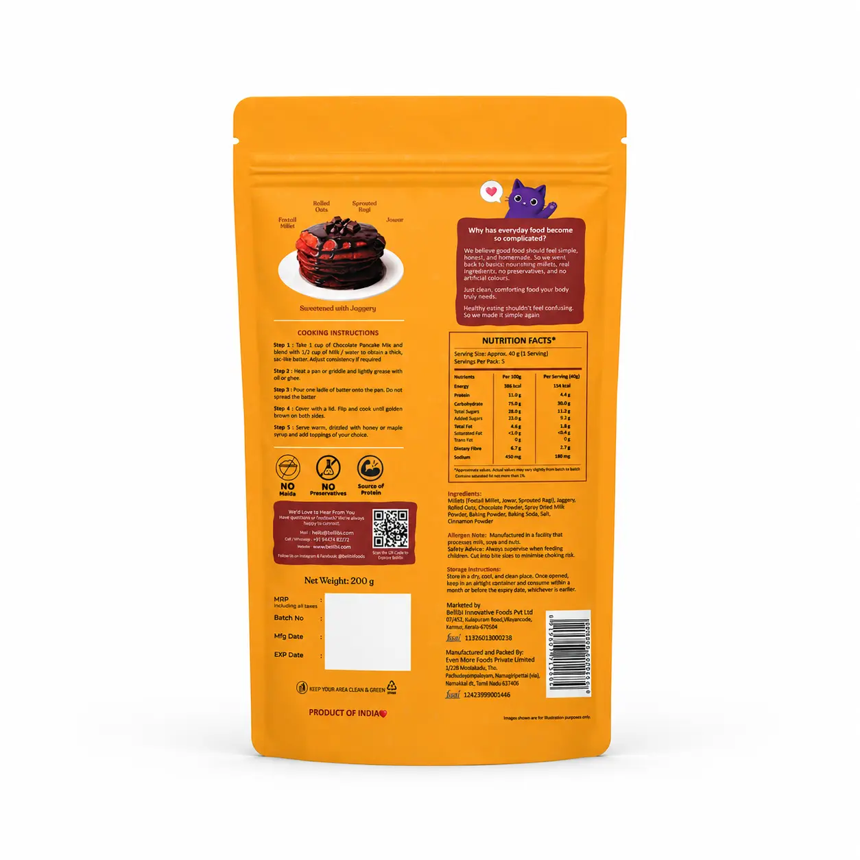Millet Pancake Mix - Chocolate - Image 2