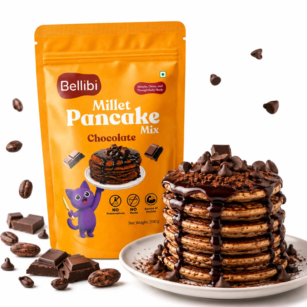 Millet Pancake Mix - Chocolate - Image 3